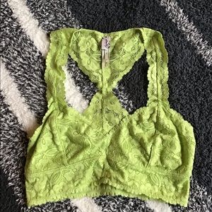 Free People green bralette.
